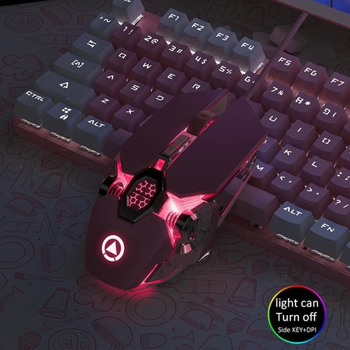 Gaming Mouse Mute Mouse LED Backlit USB Mechanical for PC Laptop Computer Gamer - Picture 5 of 24