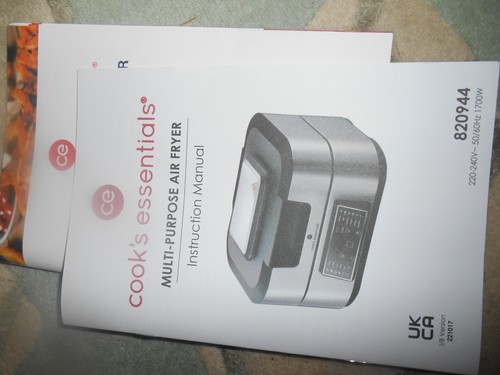 Cook's Essentials Grill & Airfryer 5.5L - Boxed with instructions - Picture 6 of 7