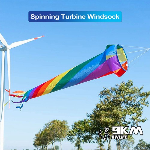 Rainbow Whirl Windsock Spinner Turbine Kite Tail Outdoor Hanging Line Laundry - Picture 1 of 7