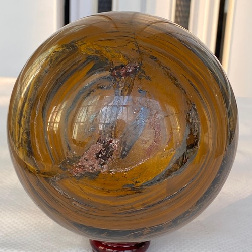Natural Tiger Eye stone ball quartz crystal ball Reiki healing 2460G - Picture 10 of 12