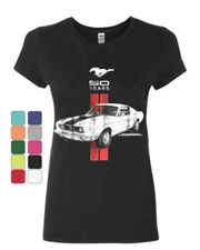 Ford Mustang 50 Years Women's T-Shirt GT Boss 302 Cobra Cotton Tee