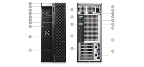 Dell Precision 7820 Xeon Silver 4108 64GB RAM 512GB SSD 4TB HD Quadro P620 Win11 - Picture 4 of 5