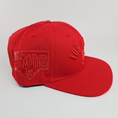 Los Angeles Dodgers Logo 2020 World Series Snapback Hat Cap Pro Standard Red NWT - Picture 2 of 8