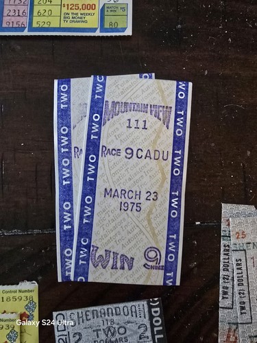 25 1975 Super 50 MARYLAND STATE LOTTERY TICKETS Vintage Race Track Mountain View - Picture 8 of 13
