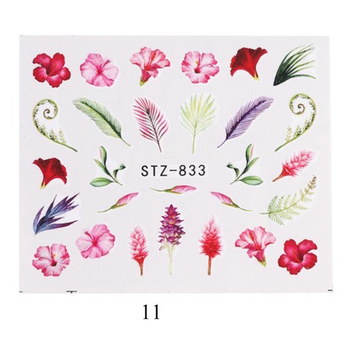 Nail Art Sticker Water Transfer Decals Flower Leaf Summer DIY Manicure Decor AU_ - Bild 14 von 45