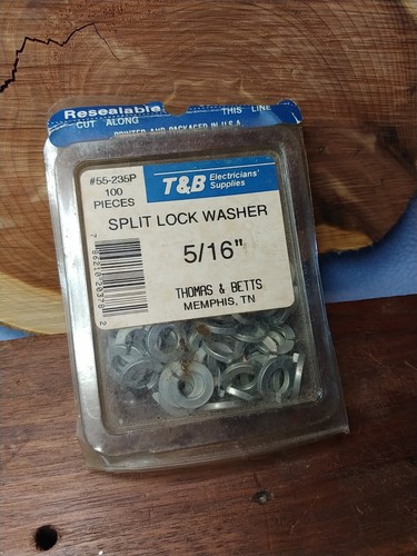 (100) T&B 5/16" Steel Zinc Plated Split Lock Washers #55-235p NOS - Picture 2 of 3