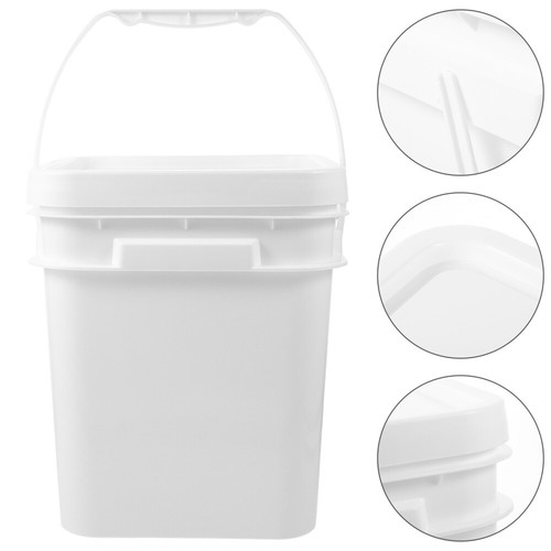 Plastic Pail Paint Pail Container Empty Paint Can with Lid Multipurpose Storage - Picture 7 of 12