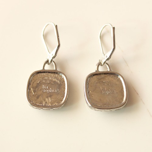 New Lia Sophia Square Drop Earrings Gift Fashion Women Party Holiday Jewelry - Picture 3 of 4