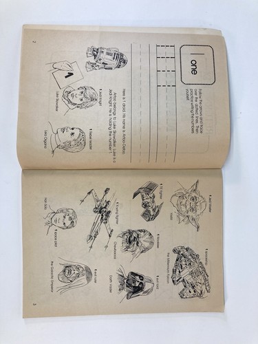 Star Wars Return Of The Jedi Early Numbers Workbook 1983- Barely Used - Picture 4 of 9