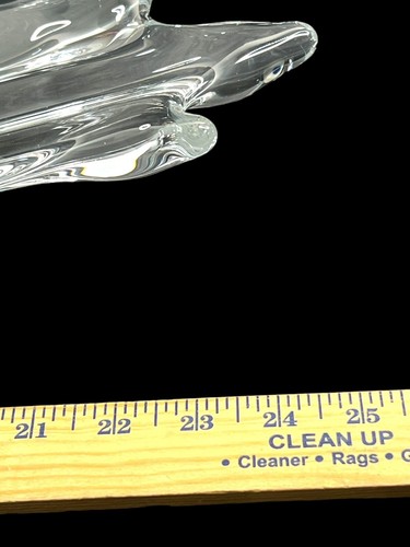 Art Vannes Le Chatel Crystal Waves Splash Mittelstück Konsole Schüssel signiert - Bild 5 von 13