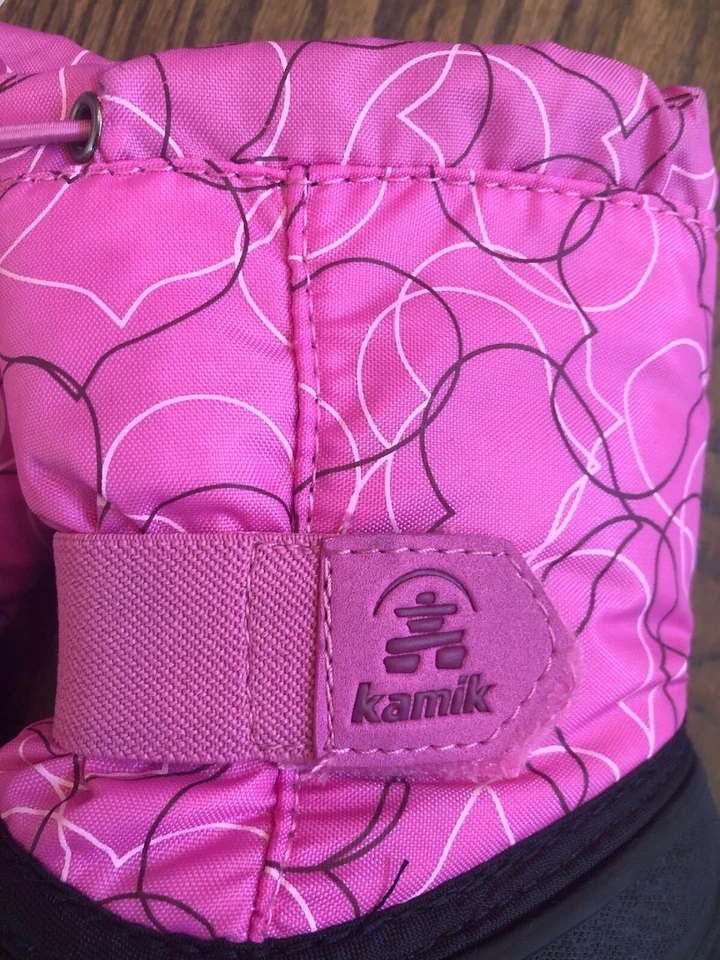 NUEVO Niño Niña Kamik Rosa Cohete Clima Frío Invierno Suela de Goma Botas Talla 5 Foto 3 de 4