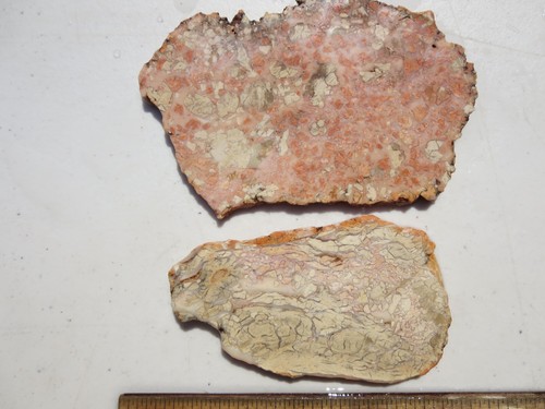 1658 BRECCIATED JASPER AND DYED AGATE SLABS. PRETTY. EX OLD TIME ROCK SHOP - Picture 3 of 3