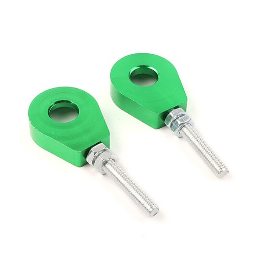 2 Stück 12 mm Kettenverstellblock Spanner für Pit Quad Dirt Bike ATV CRF50 grün - Bild 8 von 9