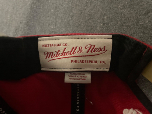 San Francisco 49ers Hat Mitchell & Ness Snap Back Wool Red Logo NFL Bossman - Picture 9 of 13