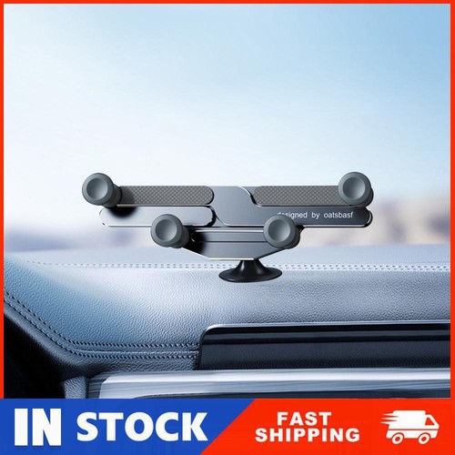 Gravity Car Phone Holder Aluminum Alloy GPS Stand Automatic Telescopic Foldable - Picture 1 of 8