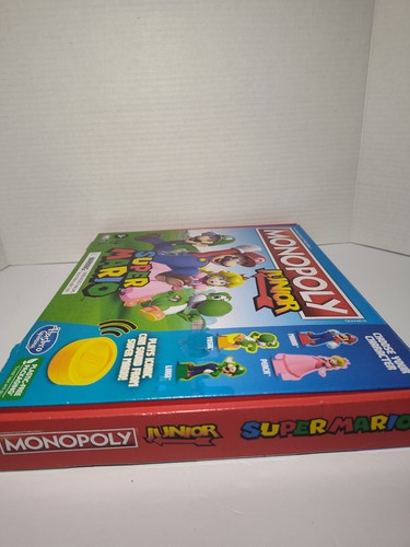 Hasbro Monopoly Hasbro Monopoly Junior  Super Mario Box VG+ SEE PICS/DESCRIPTION - Picture 3 of 12