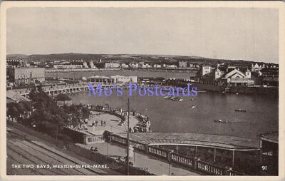 Somerset Postkarte - Weston-Super-Mare, Die zwei Buchten DC2145