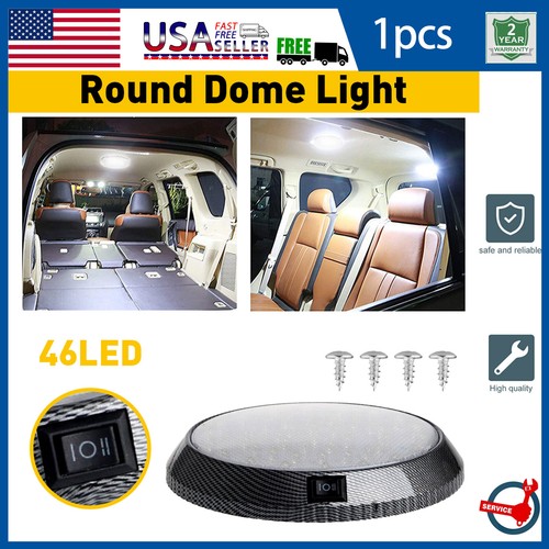 RV Interior LED Lights Switched Round Ceiling Light Fixture Camper Trailer 12V - Picture 13 of 13