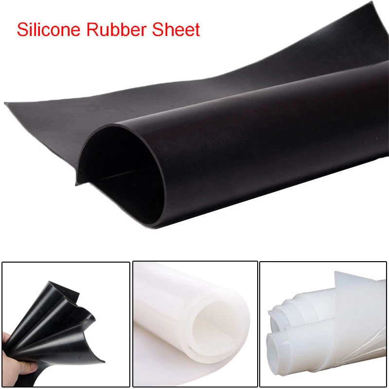 Silicone Rubber Sheet Black/Clear White 1 2 3mm 4mm 5/6mm Thick Mat Various  Size