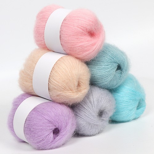 Weich Zum Selbermachen Mohair Kaschmir Stricken Wolle Garn Schal Schal Pullover HäkelgarnX - Bild 7 von 27