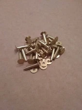Solid Brass Flat Head Rivets & Burrs 3/4" 12 Gauge (1 Pound) SCA