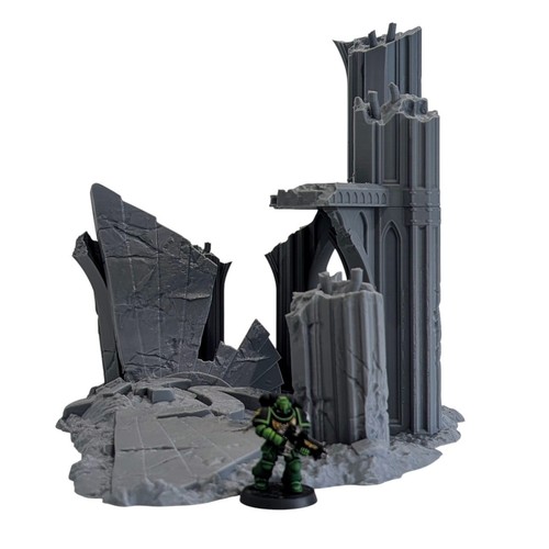 Sanctum Elevatus Ruins - 28mm 3D Printed Gothic Terrain for Tabletop Wargaming - Picture 4 of 8