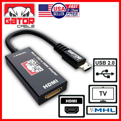 MHL Micro USB a HDMI Cavo Adattatore Convertitore per Telefono Android Smartphone HDTV - Foto 1 di 13