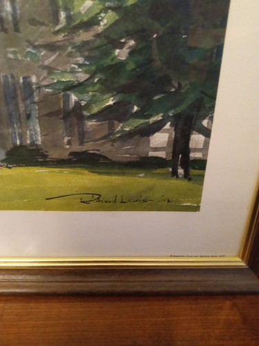 Richard Lewis Original Watercolor 72 Ham House Museum Dubuque Iowa Signed 22x18 - Picture 4 of 13