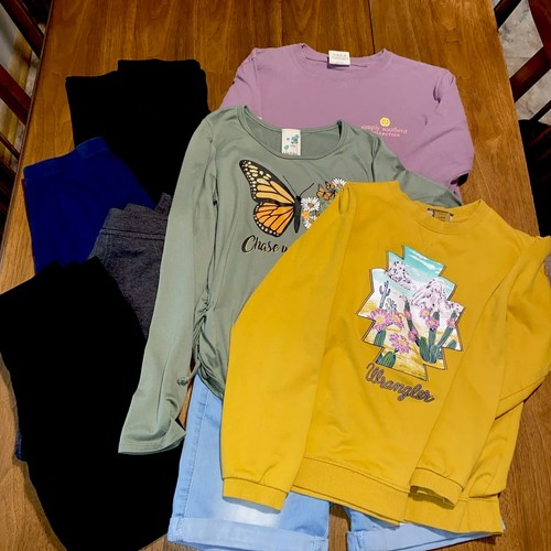 Mädchen Größe 14 Menge 8 - Leggings & Tops Simply Southern Wrangler