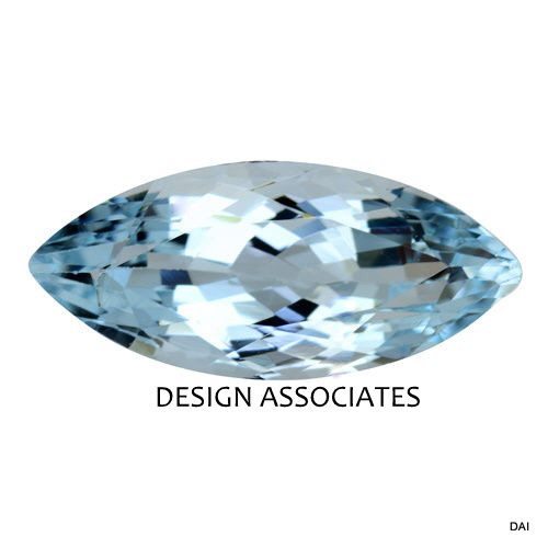 AQUAMARIN 8X4 MM MARQUISE SCHLIFF HERVORRAGENDE BLAUE FARBE ERDE ABGEBAUT UND BEHANDELT - Bild 1 von 1