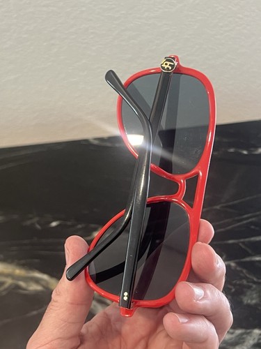 BOLLE France By GH JAPAN Lens Aviator SUNGLASSES Red White Black Ski 70s - Picture 5 of 14