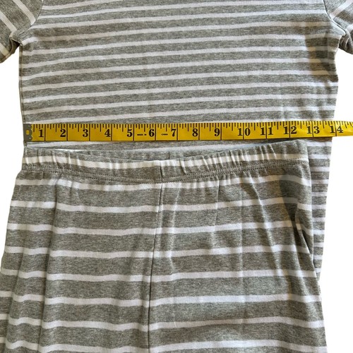 NWT Carter’s 2pc Gray Stripe Pajama Set Unisex Kids 14 - Picture 7 of 9