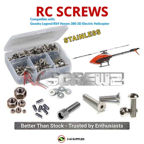 Kit de tornillos de acero inoxidable RCScrewZ gsk004 para helicóptero Goosky Legend RS4 Venom | CONJUNTO - Imagen 1 de 15