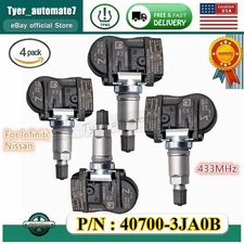 4Pcs Tire Pressure Sensor TPMS For Nissan Altima Maxima Murano Pathfinder 433MHz