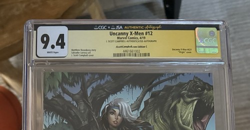SAVAGE ROGUE 🔥SIGNED BY J SCOTT CAMPBELL UNCANNY X-MEN #12C (2019) VIRGIN - Picture 4 of 6