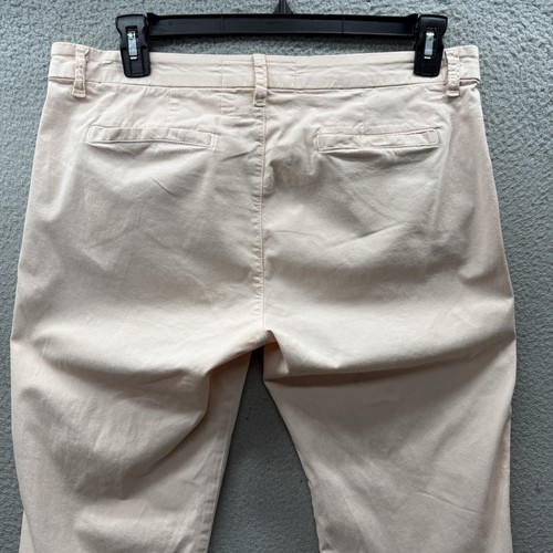 Frank & Eileen Wicklow Chino Rouge Rosa Italienisch Denim Cropped Raw Edge Hose 12 - Bild 14 von 17