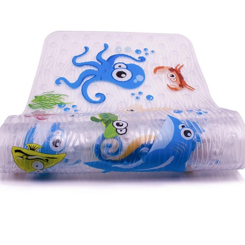 Cartoon Non Slip Bathtub Mat for - 34x15 Inch XL Large Size Anti Slip Shower ... - Bild 2 von 7
