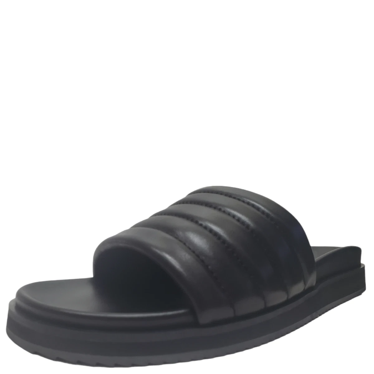 Kenneth Cole mens Crisscross Leather Slide Sandal Black 11 M Kenneth Cole M Black Sandals for Men for sale | eBay main image 2