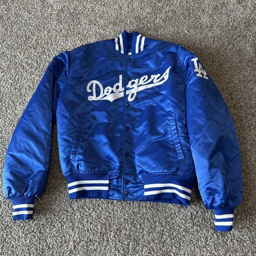 VTG Los Angeles Dodgers MLB Eastport 80's Blue Satin Jacket Men's X LARGE