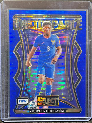2024-25 Panini Select Fifa - Unstoppable Aurelien Tchouameni #21 Blue Pulsar