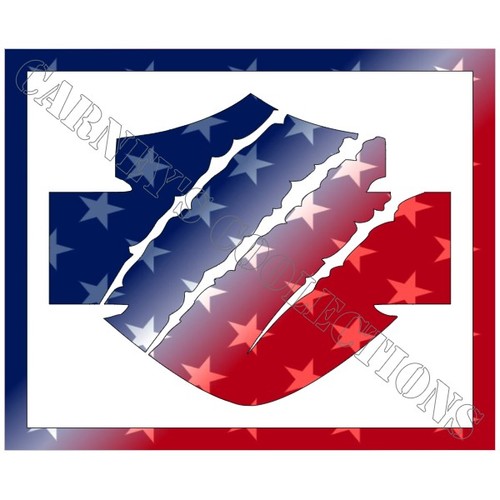8"x10" Clear Plastic Stencil - Motorcycle Crest w/Claw Marks (RA22) - Foto 1 di 2