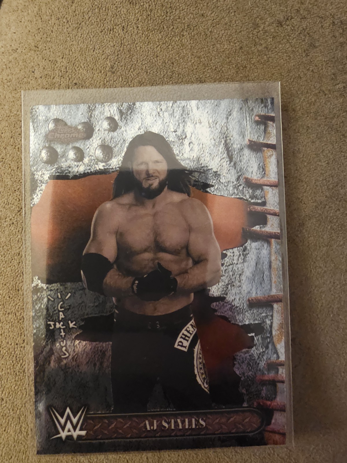 2025 TOPPS CHROME CACTUS JACK - AJ STYLES - WHITE - #20