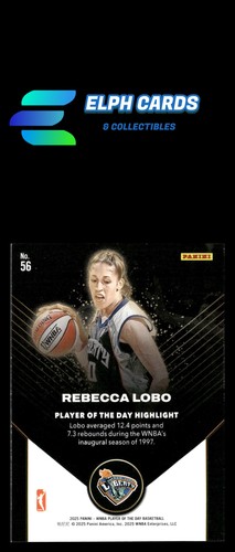 2025 Panini WNBA Player of the Day #56 Rebecca Lobo - Picture 2 of 2