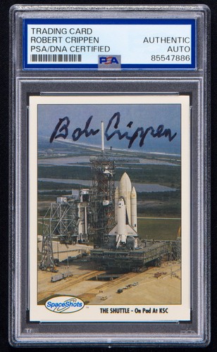 Robert Bob Crippen signierte 1990 Space Shots Karte #35 (PSA) NASA Astronaut Pilot - Bild 1 von 2