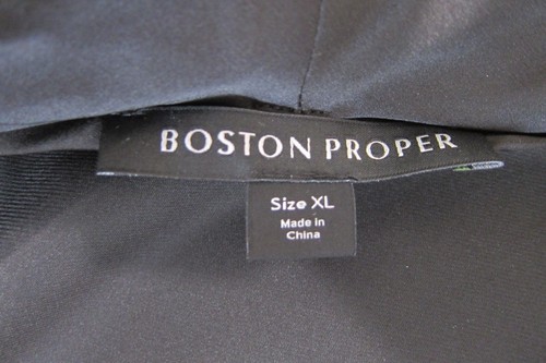 Boston Proper Marilyn Cowl Neck Charmeuse Blouse Black Size XL - Picture 9 of 12