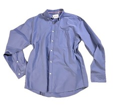 OXFORD LUXURY COLLECTION COTTON SHIRT Mens Long sleeve BLUE Large