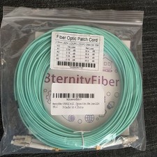OM3 LC to LC Fiber Optic Patch Cable 15m LSZH Multimode Duplex   New