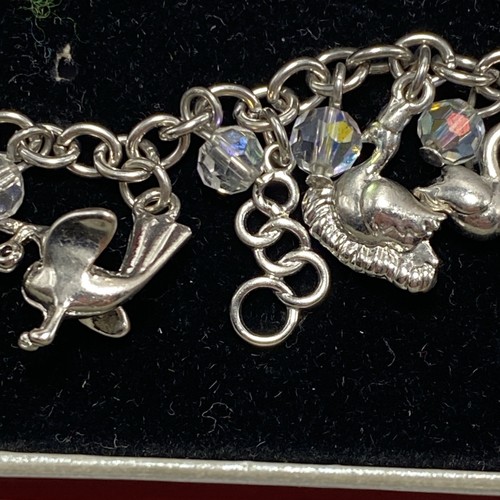 12 Days Of Christmas Bettelarmband Sterlingsilber Finish Knebelverschluss B14A - Bild 10 von 24