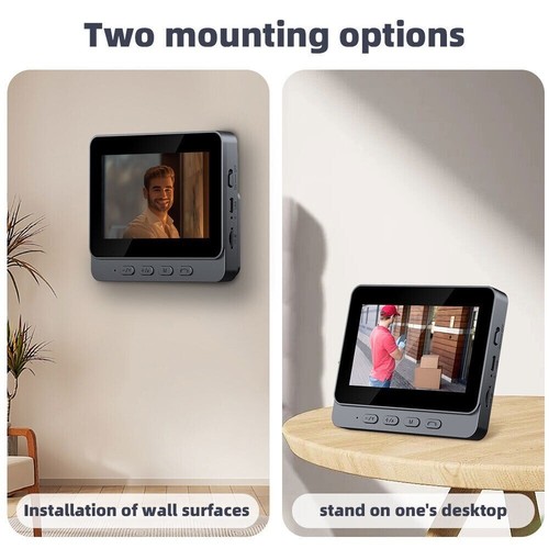 Wireless Video Doorbell Intercom System HD Camera 4.3" Screen 64GB Storage Card - Picture 8 of 14