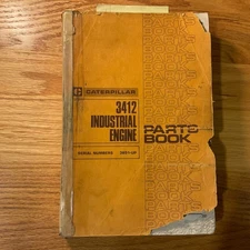 CAT Caterpillar 3412 PARTS MANUAL BOOK CATALOG ENGINE INDUSTRIAL GENSET sn 38S1-